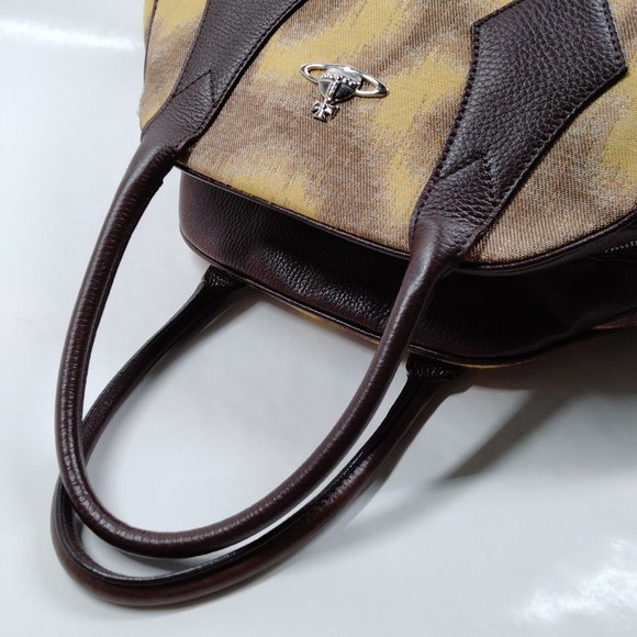 Vivienne Westwood Hand Bag Brown Canvas 423289 - Picture 4 of 9
